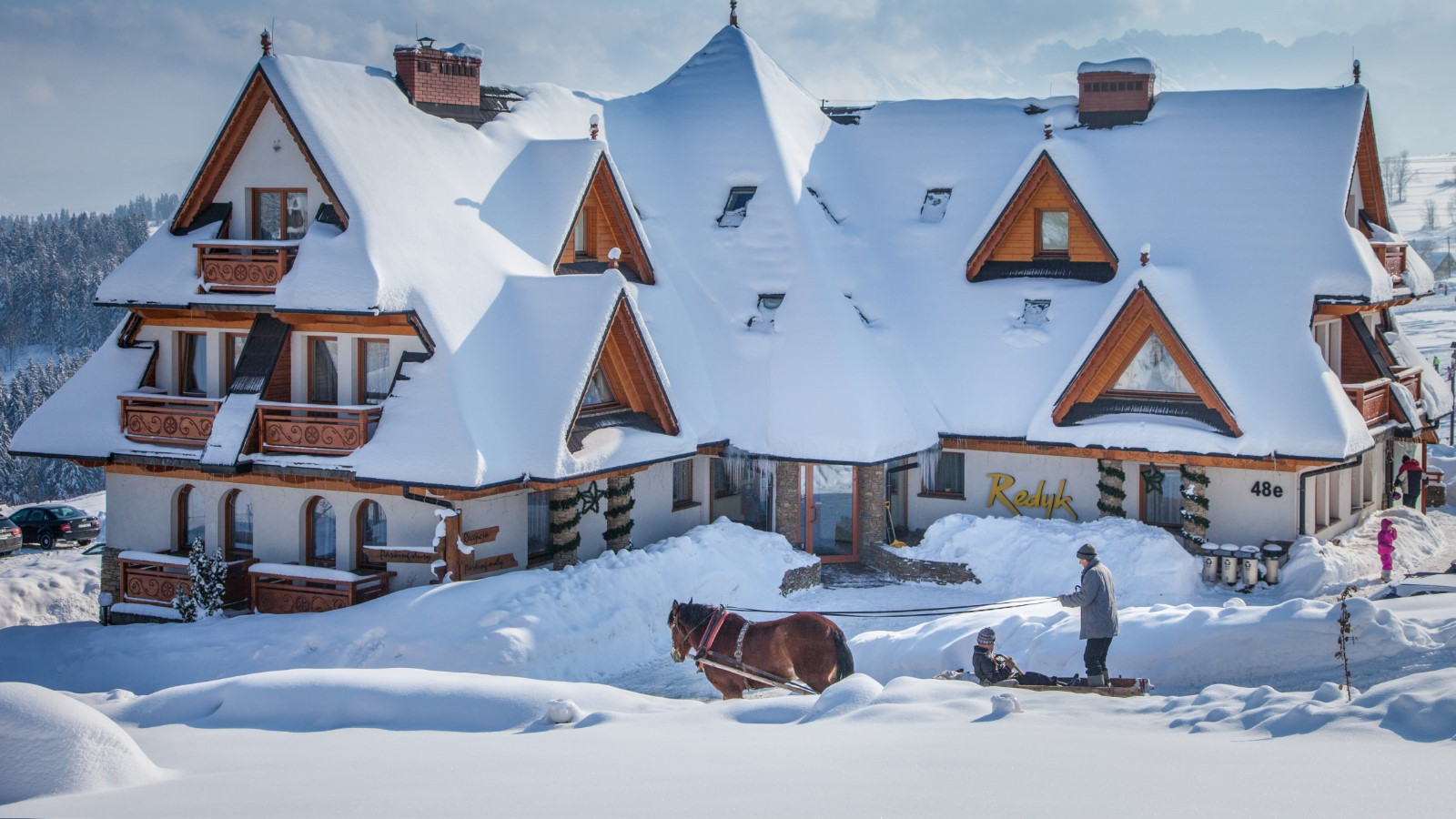 Hotel Redyk - zimní pohled